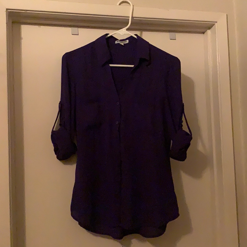 Purple Work Blouse